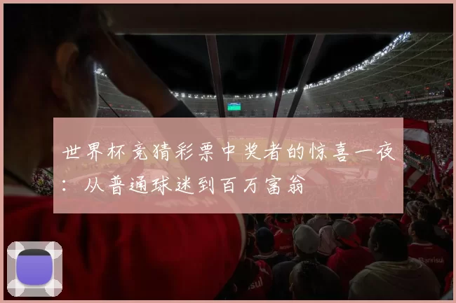 世界杯竞猜彩票中奖者的惊喜一夜:从普通球迷到百万富翁